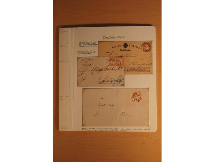 1872/74, große spezialisierte Brustschilde-Sammlung mit vielen Briefen mit Einzel-, Mehrfach- und Mischfrankaturen, Briefstüc