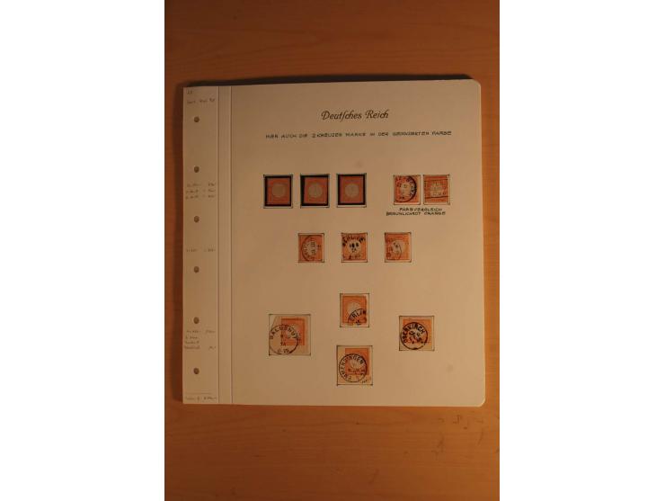 1872/74, große spezialisierte Brustschilde-Sammlung mit vielen Briefen mit Einzel-, Mehrfach- und Mischfrankaturen, Briefstüc