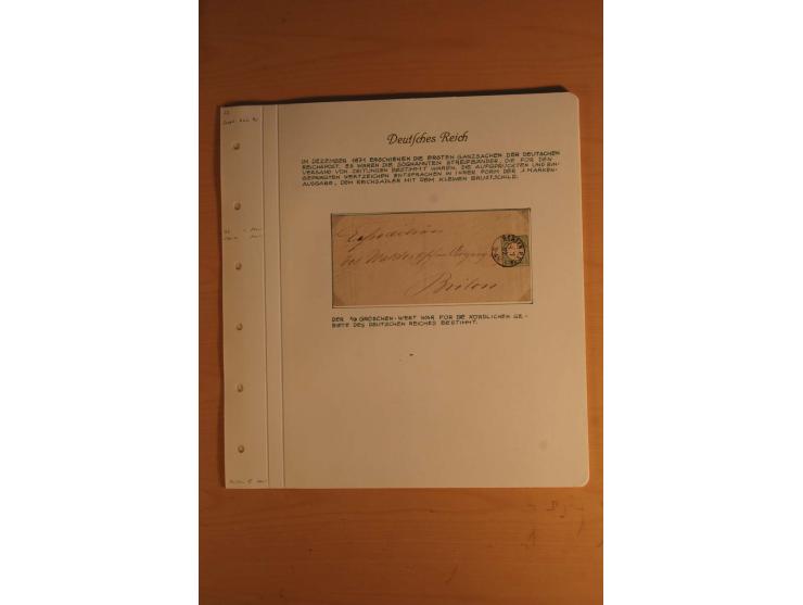 1872/74, große spezialisierte Brustschilde-Sammlung mit vielen Briefen mit Einzel-, Mehrfach- und Mischfrankaturen, Briefstüc