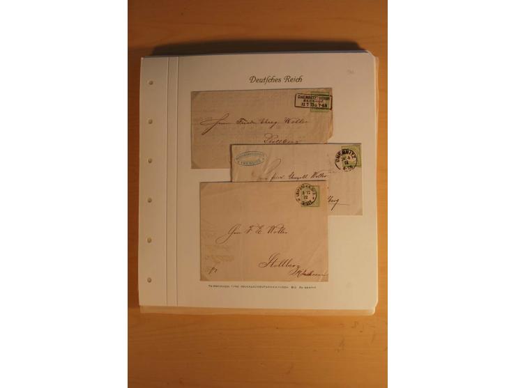 1872/74, große spezialisierte Brustschilde-Sammlung mit vielen Briefen mit Einzel-, Mehrfach- und Mischfrankaturen, Briefstüc