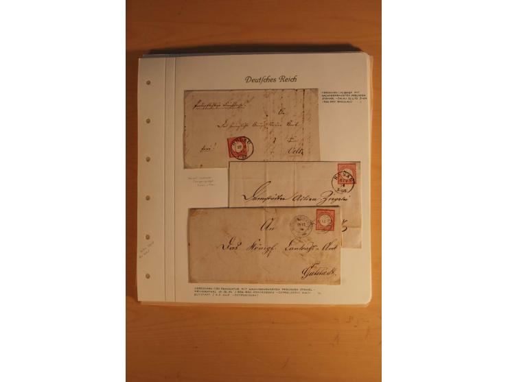 1872/74, große spezialisierte Brustschilde-Sammlung mit vielen Briefen mit Einzel-, Mehrfach- und Mischfrankaturen, Briefstüc