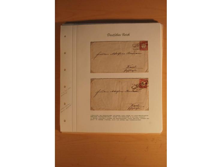 1872/74, große spezialisierte Brustschilde-Sammlung mit vielen Briefen mit Einzel-, Mehrfach- und Mischfrankaturen, Briefstüc