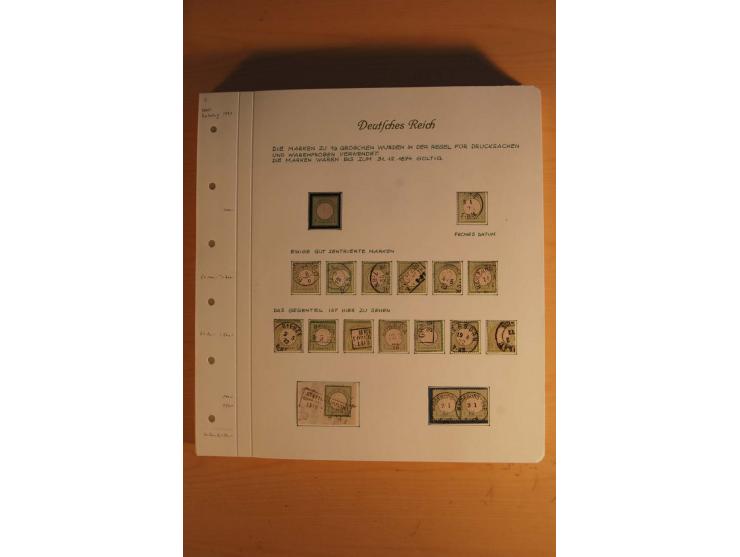 1872/74, große spezialisierte Brustschilde-Sammlung mit vielen Briefen mit Einzel-, Mehrfach- und Mischfrankaturen, Briefstüc