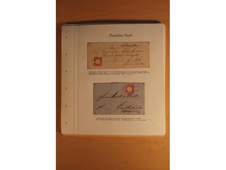 1872/74, große spezialisierte Brustschilde-Sammlung mit vielen Briefen mit Einzel-, Mehrfach- und Mischfrankaturen, Briefstüc