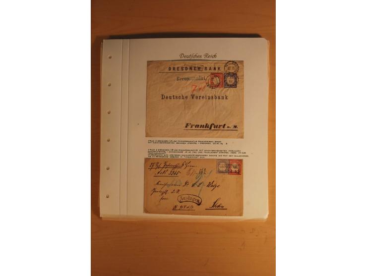 1872/74, große spezialisierte Brustschilde-Sammlung mit vielen Briefen mit Einzel-, Mehrfach- und Mischfrankaturen, Briefstüc