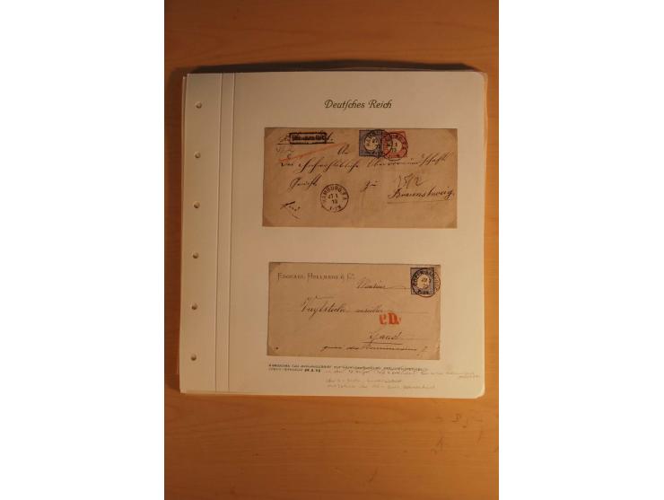 1872/74, große spezialisierte Brustschilde-Sammlung mit vielen Briefen mit Einzel-, Mehrfach- und Mischfrankaturen, Briefstüc