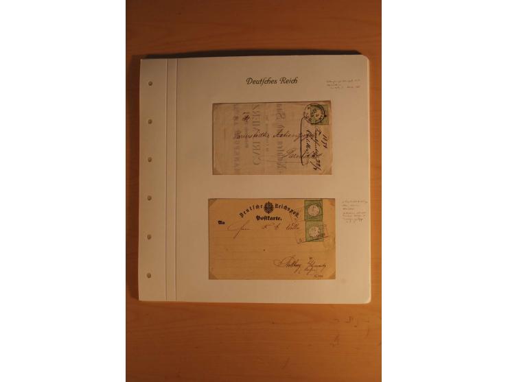 1872/74, große spezialisierte Brustschilde-Sammlung mit vielen Briefen mit Einzel-, Mehrfach- und Mischfrankaturen, Briefstüc