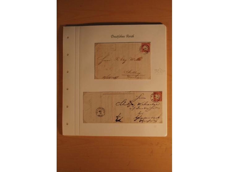 1872/74, große spezialisierte Brustschilde-Sammlung mit vielen Briefen mit Einzel-, Mehrfach- und Mischfrankaturen, Briefstüc