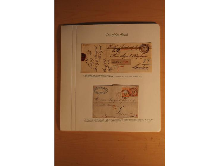 1872/74, große spezialisierte Brustschilde-Sammlung mit vielen Briefen mit Einzel-, Mehrfach- und Mischfrankaturen, Briefstüc