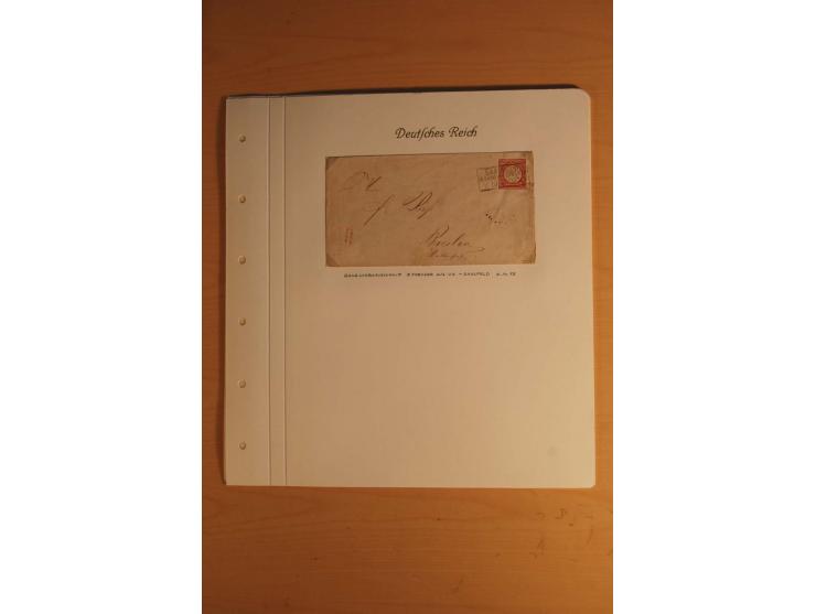 1872/74, große spezialisierte Brustschilde-Sammlung mit vielen Briefen mit Einzel-, Mehrfach- und Mischfrankaturen, Briefstüc