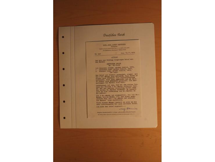 1872/74, große spezialisierte Brustschilde-Sammlung mit vielen Briefen mit Einzel-, Mehrfach- und Mischfrankaturen, Briefstüc