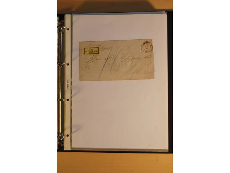 1872/74, Brustschilde, ungebrauchte und gestempelte Sammlung mit Briefen und Karten, dabei Einheiten, nachverwendete Stempel,