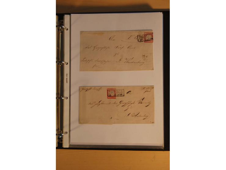 1872/74, Brustschilde, ungebrauchte und gestempelte Sammlung mit Briefen und Karten, dabei Einheiten, nachverwendete Stempel,