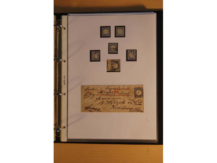 1872/74, Brustschilde, ungebrauchte und gestempelte Sammlung mit Briefen und Karten, dabei Einheiten, nachverwendete Stempel,