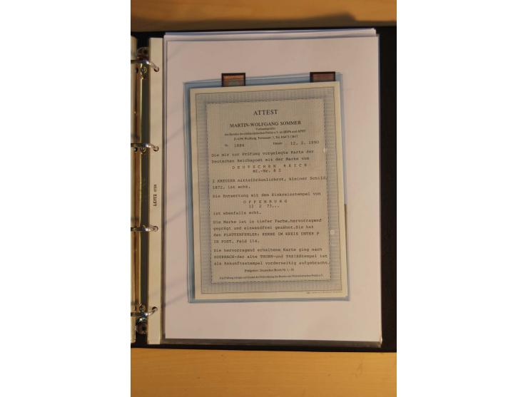 1872/74, Brustschilde, ungebrauchte und gestempelte Sammlung mit Briefen und Karten, dabei Einheiten, nachverwendete Stempel,