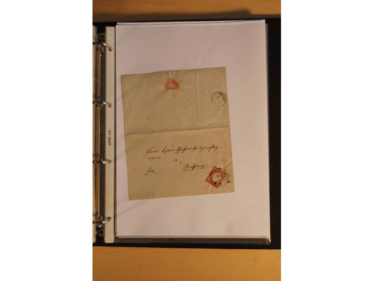 1872/74, Brustschilde, ungebrauchte und gestempelte Sammlung mit Briefen und Karten, dabei Einheiten, nachverwendete Stempel,