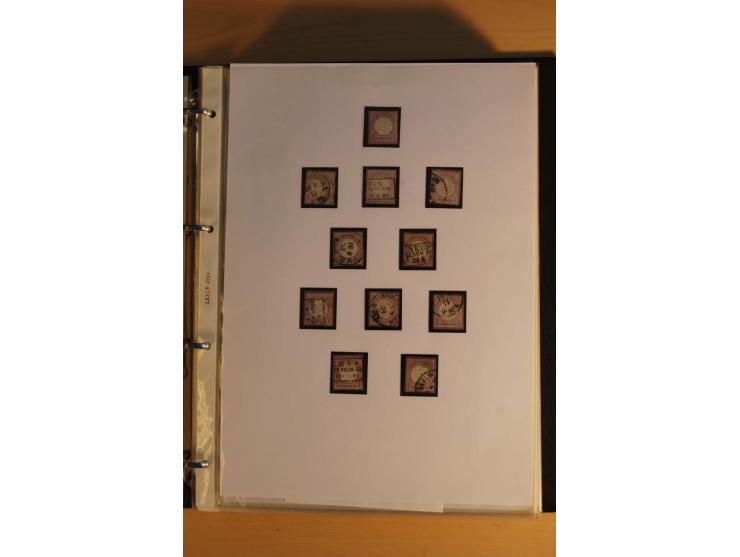 1872/74, Brustschilde, ungebrauchte und gestempelte Sammlung mit Briefen und Karten, dabei Einheiten, nachverwendete Stempel,