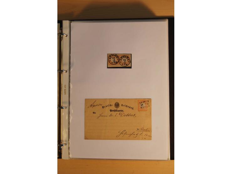 1872/74, Brustschilde, ungebrauchte und gestempelte Sammlung mit Briefen und Karten, dabei Einheiten, nachverwendete Stempel,