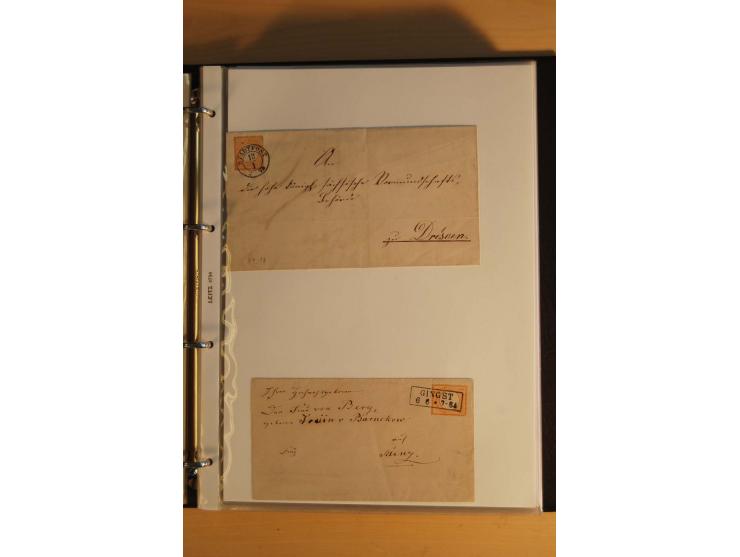 1872/74, Brustschilde, ungebrauchte und gestempelte Sammlung mit Briefen und Karten, dabei Einheiten, nachverwendete Stempel,