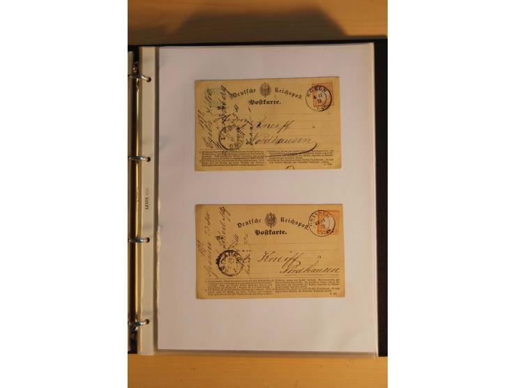 1872/74, Brustschilde, ungebrauchte und gestempelte Sammlung mit Briefen und Karten, dabei Einheiten, nachverwendete Stempel,