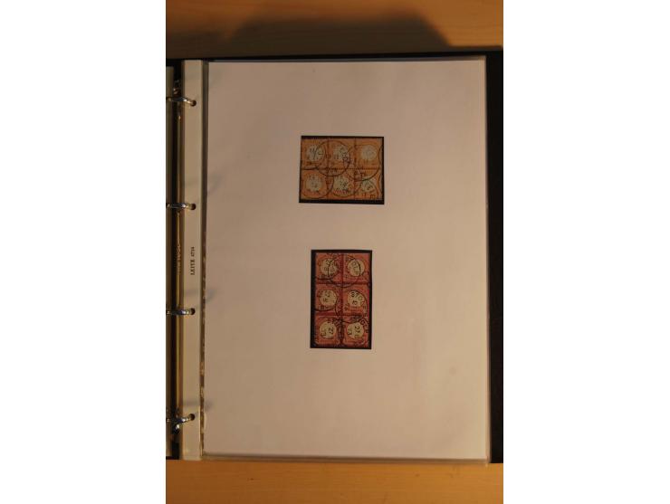 1872/74, Brustschilde, ungebrauchte und gestempelte Sammlung mit Briefen und Karten, dabei Einheiten, nachverwendete Stempel,