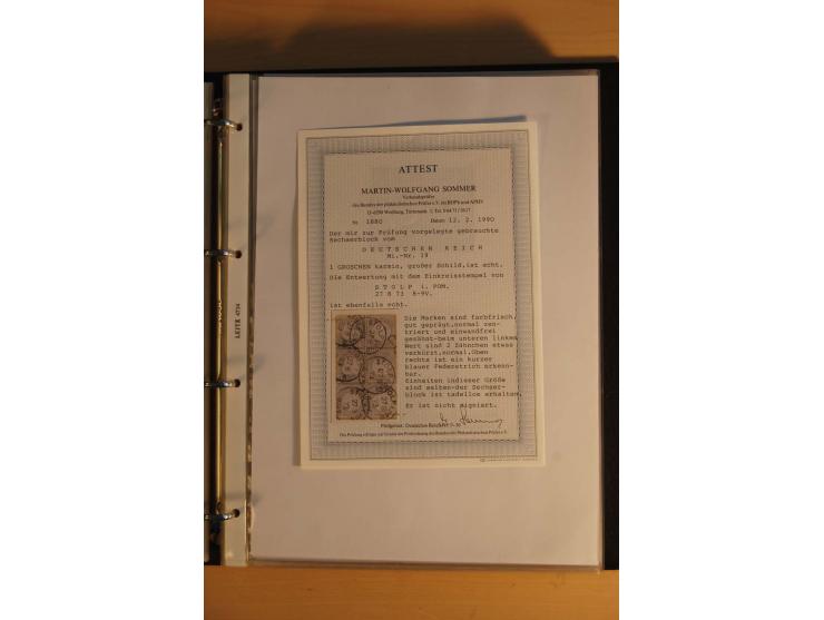 1872/74, Brustschilde, ungebrauchte und gestempelte Sammlung mit Briefen und Karten, dabei Einheiten, nachverwendete Stempel,
