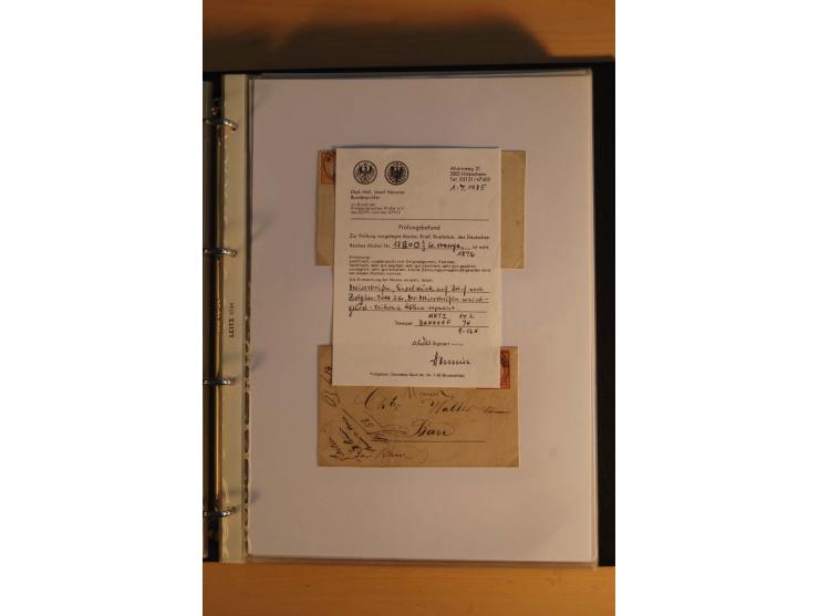 1872/74, Brustschilde, ungebrauchte und gestempelte Sammlung mit Briefen und Karten, dabei Einheiten, nachverwendete Stempel,