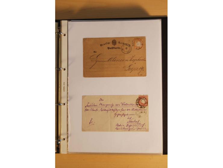 1872/74, Brustschilde, ungebrauchte und gestempelte Sammlung mit Briefen und Karten, dabei Einheiten, nachverwendete Stempel,