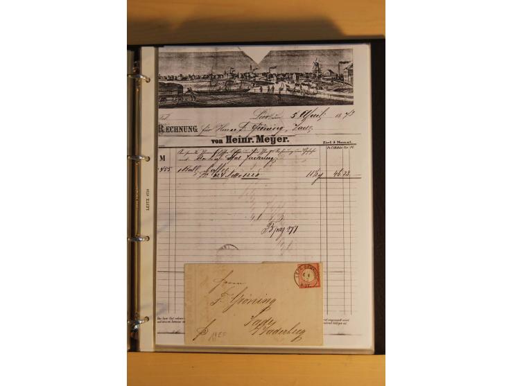 1872/74, Brustschilde, ungebrauchte und gestempelte Sammlung mit Briefen und Karten, dabei Einheiten, nachverwendete Stempel,