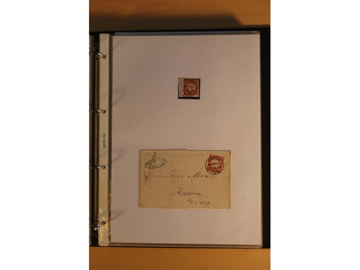 1872/74, Brustschilde, ungebrauchte und gestempelte Sammlung mit Briefen und Karten, dabei Einheiten, nachverwendete Stempel,