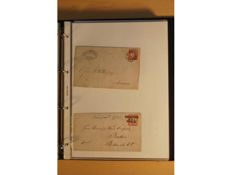 1872/74, Brustschilde, ungebrauchte und gestempelte Sammlung mit Briefen und Karten, dabei Einheiten, nachverwendete Stempel,