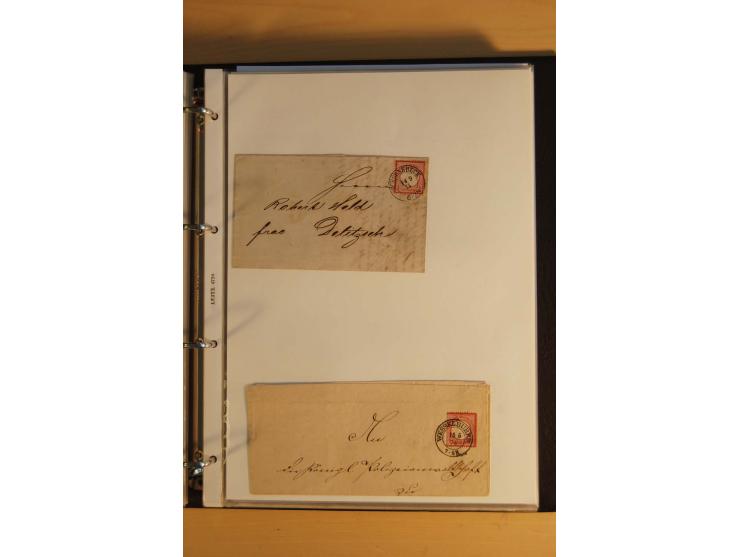 1872/74, Brustschilde, ungebrauchte und gestempelte Sammlung mit Briefen und Karten, dabei Einheiten, nachverwendete Stempel,