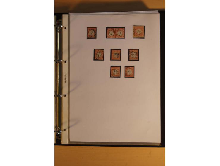 1872/74, Brustschilde, ungebrauchte und gestempelte Sammlung mit Briefen und Karten, dabei Einheiten, nachverwendete Stempel,