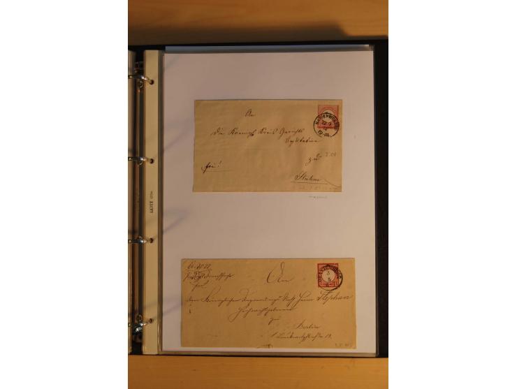 1872/74, Brustschilde, ungebrauchte und gestempelte Sammlung mit Briefen und Karten, dabei Einheiten, nachverwendete Stempel,