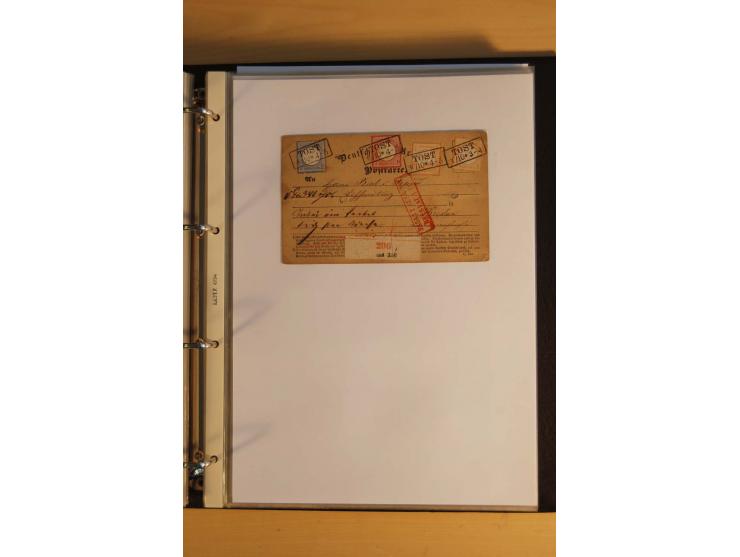1872/74, Brustschilde, ungebrauchte und gestempelte Sammlung mit Briefen und Karten, dabei Einheiten, nachverwendete Stempel,