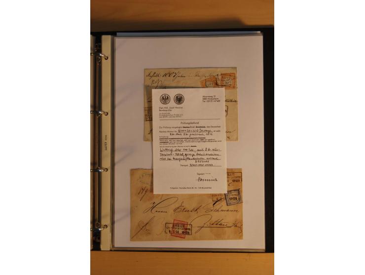 1872/74, Brustschilde, ungebrauchte und gestempelte Sammlung mit Briefen und Karten, dabei Einheiten, nachverwendete Stempel,