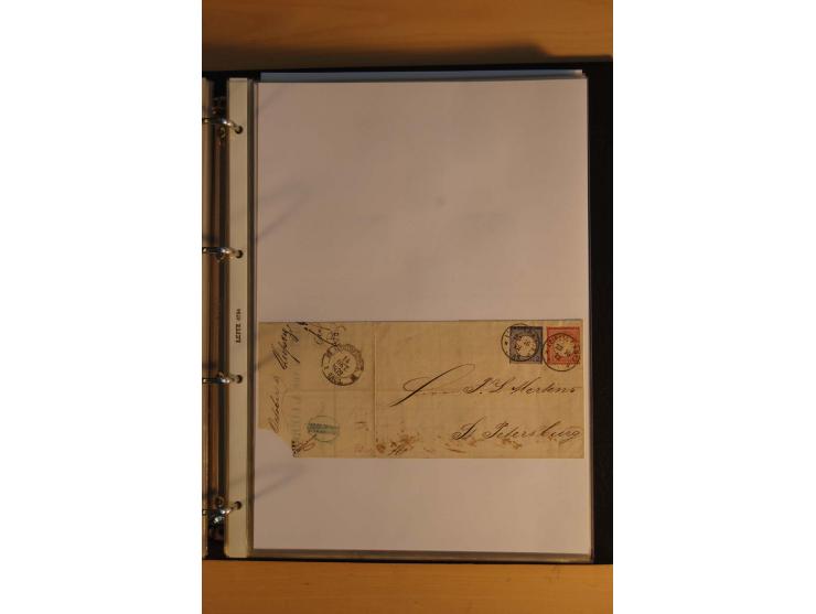 1872/74, Brustschilde, ungebrauchte und gestempelte Sammlung mit Briefen und Karten, dabei Einheiten, nachverwendete Stempel,