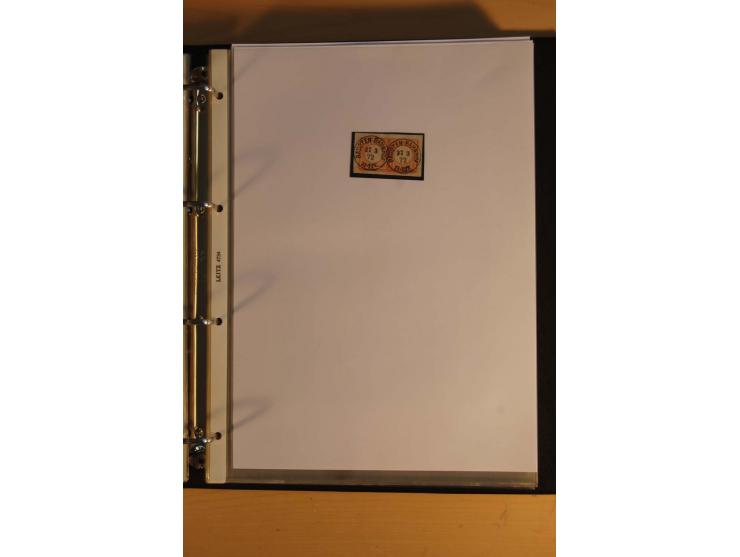 1872/74, Brustschilde, ungebrauchte und gestempelte Sammlung mit Briefen und Karten, dabei Einheiten, nachverwendete Stempel,