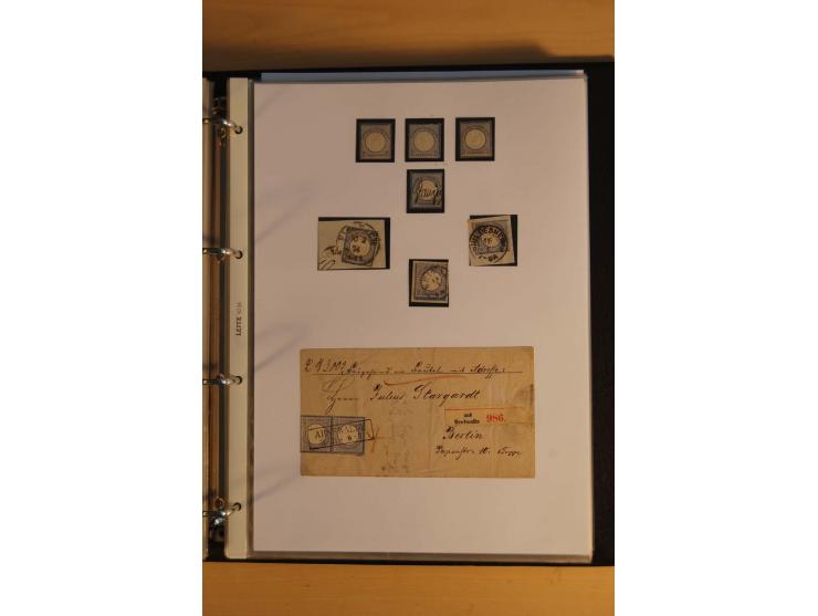 1872/74, Brustschilde, ungebrauchte und gestempelte Sammlung mit Briefen und Karten, dabei Einheiten, nachverwendete Stempel,