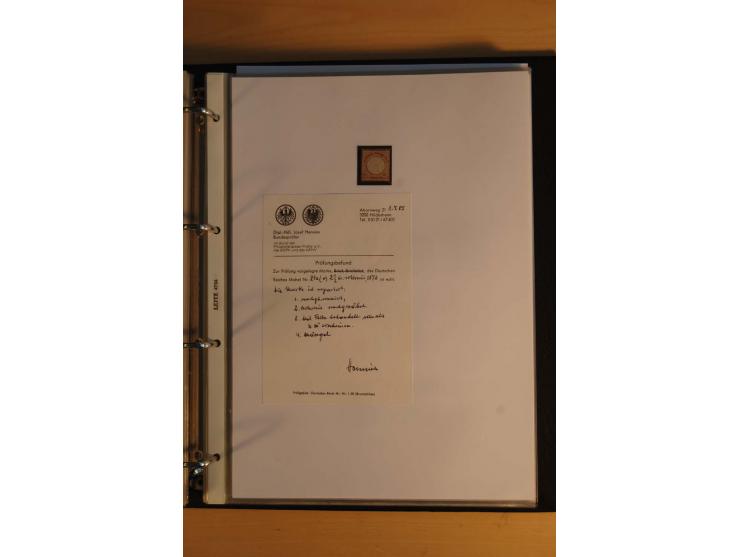 1872/74, Brustschilde, ungebrauchte und gestempelte Sammlung mit Briefen und Karten, dabei Einheiten, nachverwendete Stempel,