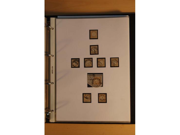 1872/74, Brustschilde, ungebrauchte und gestempelte Sammlung mit Briefen und Karten, dabei Einheiten, nachverwendete Stempel,