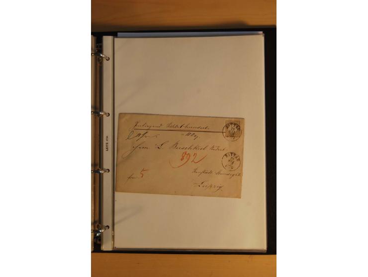 1872/74, Brustschilde, ungebrauchte und gestempelte Sammlung mit Briefen und Karten, dabei Einheiten, nachverwendete Stempel,