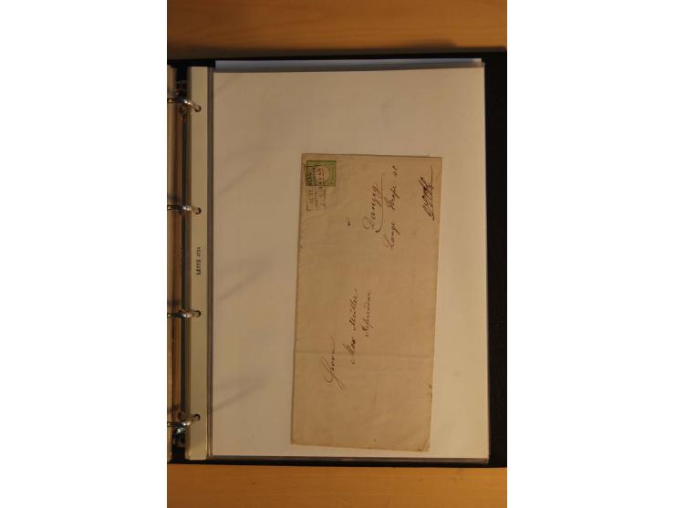 1872/74, Brustschilde, ungebrauchte und gestempelte Sammlung mit Briefen und Karten, dabei Einheiten, nachverwendete Stempel,