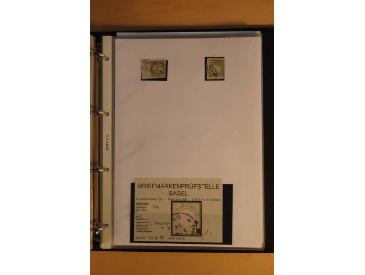 1872/74, Brustschilde, ungebrauchte und gestempelte Sammlung mit Briefen und Karten, dabei Einheiten, nachverwendete Stempel,