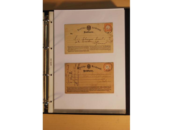 1872/74, Brustschilde, ungebrauchte und gestempelte Sammlung mit Briefen und Karten, dabei Einheiten, nachverwendete Stempel,