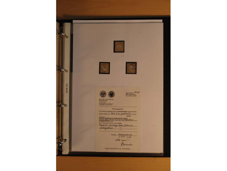 1872/74, Brustschilde, ungebrauchte und gestempelte Sammlung mit Briefen und Karten, dabei Einheiten, nachverwendete Stempel,