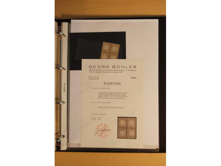 1872/74, Brustschilde, ungebrauchte und gestempelte Sammlung mit Briefen und Karten, dabei Einheiten, nachverwendete Stempel,