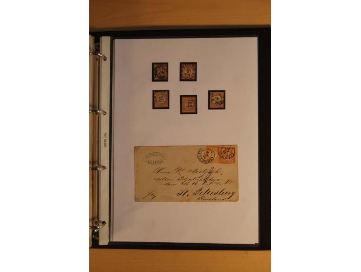 1872/74, Brustschilde, ungebrauchte und gestempelte Sammlung mit Briefen und Karten, dabei Einheiten, nachverwendete Stempel,