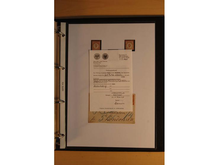 1872/74, Brustschilde, ungebrauchte und gestempelte Sammlung mit Briefen und Karten, dabei Einheiten, nachverwendete Stempel,