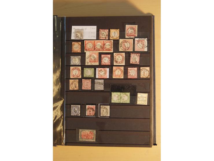 1872/74, Brustschilde, ungebrauchte und gestempelte Sammlung mit Briefen und Karten, dabei Einheiten, nachverwendete Stempel,